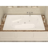 Amethyst 6 ft. Acrylic Rectangular Drop-in Whirlpool Bathtub in White - Super Arbor