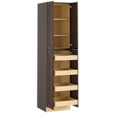 Home Decorators Collection Newport 24 in. W x 24 in. D x 90 in. H Assembled Plywood Pantry Kitchen Cabinet in Manganite with 4ROT Soft Close