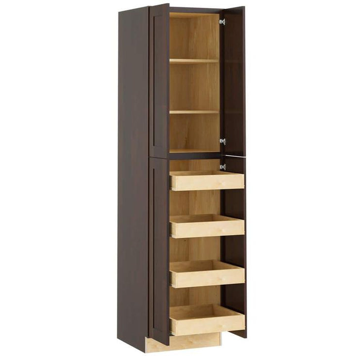 Home Decorators Collection Newport 24 in. W x 24 in. D x 96 in. H Assembled Plywood Pantry Kitchen Cabinet in Manganite with 4ROT Soft Close