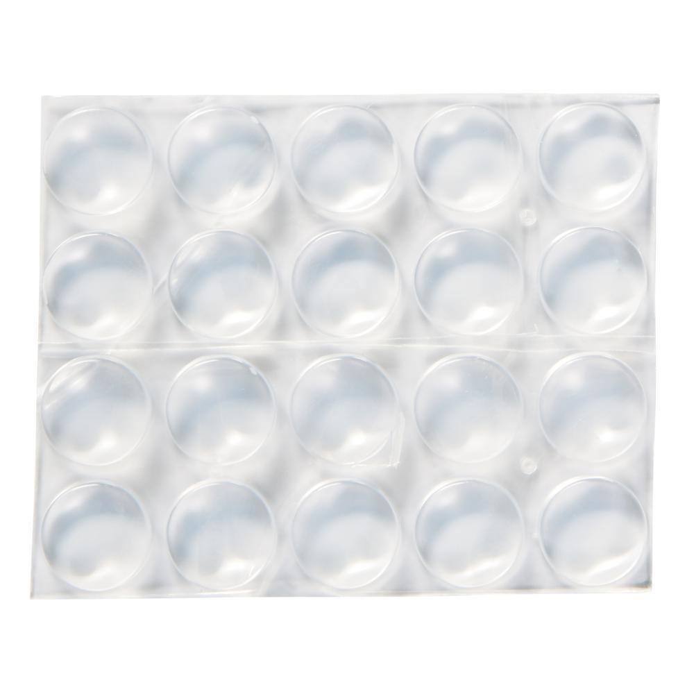 Scotch 1/2 in. Clear Round Self-Stick Rubber Bumpers (40-Pack) - Super Arbor