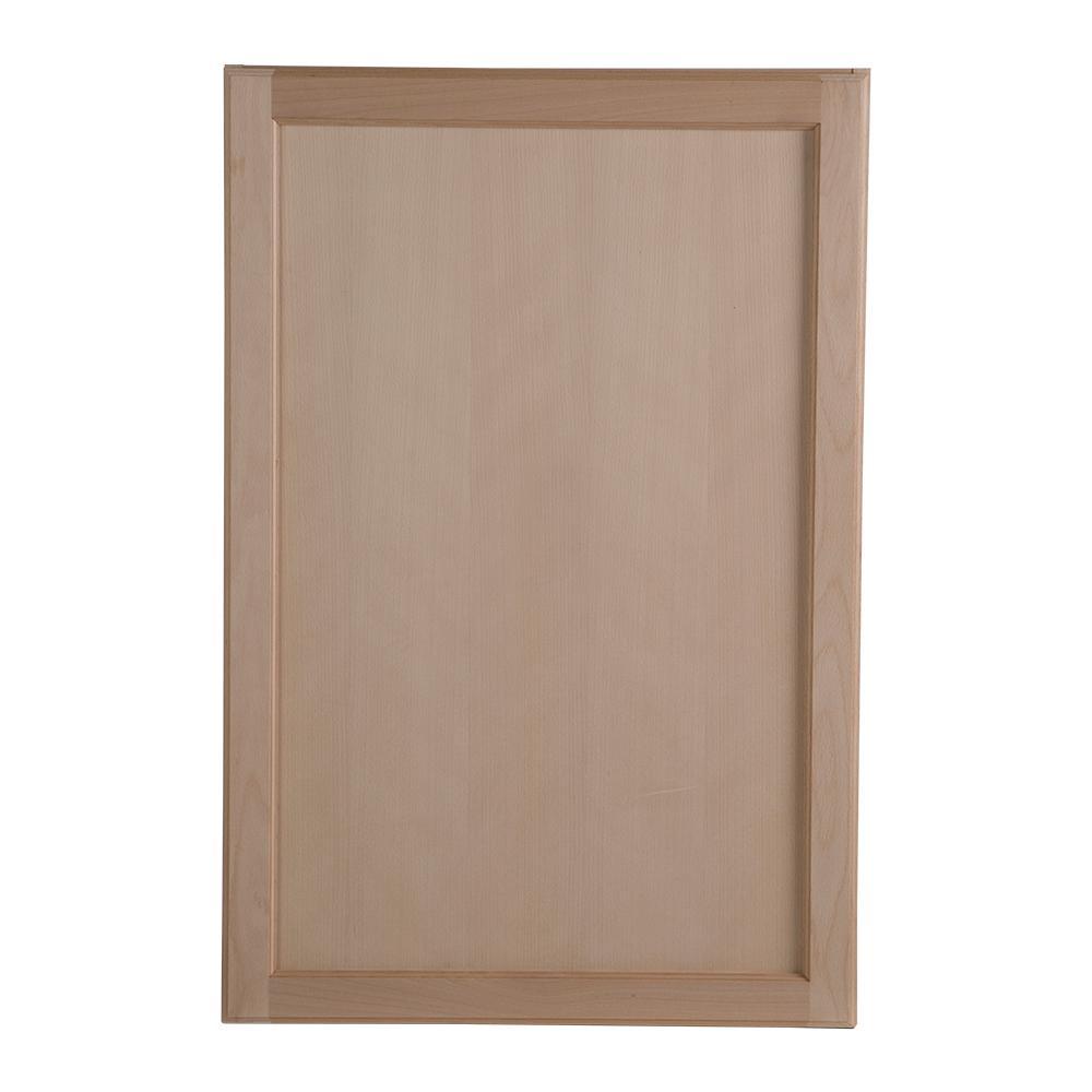 Easthaven Shaker Assembled 36x30x12 in. Frameless Wall Cabinet in Unfinished Beech - Super Arbor