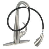 Avanti Single-Handle Pull-Down Sprayer Kitchen Faucet in Stainless Steel - Super Arbor