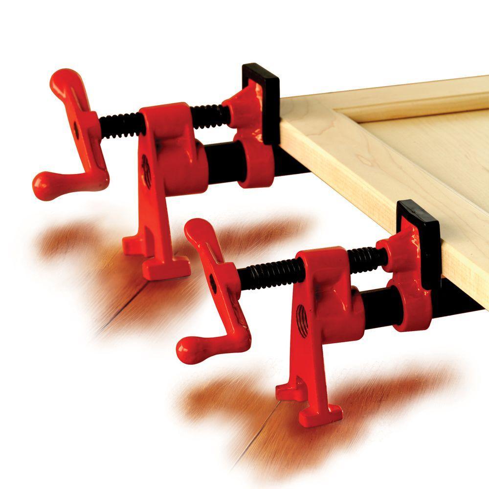 H-Style Pipe Clamp Fixture Set for 3/4 in. Black Pipe - Super Arbor