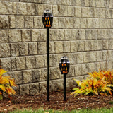 TikiTunes Black Bluetooth Speaker with LED Atmospheric Lighting Effect Bundle & Adjustable 40 in. Pole and Ground Stake - Super Arbor