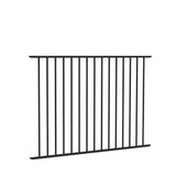 Freedom Easton 4-ft H x 6-ft W Black Aluminum Spaced Picket Flat-top Decorative Fence Panel