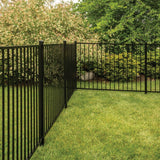 Freedom Easton 6-ft H x 2-in W Black Aluminum Spaced Picket Dog Ear Decorative Corner Fence Post