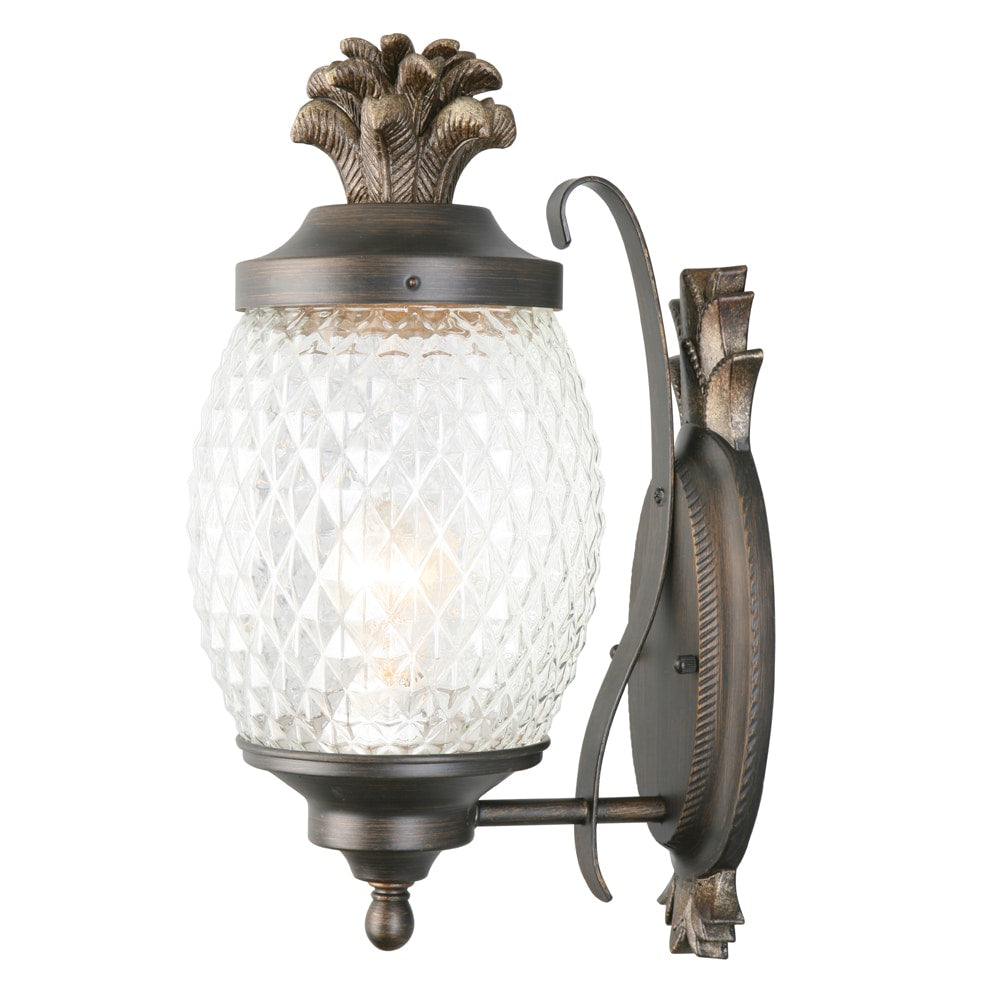 Portfolio 15.25-in H Brushed Bronze Medium Base (E-26) Outdoor Wall Light