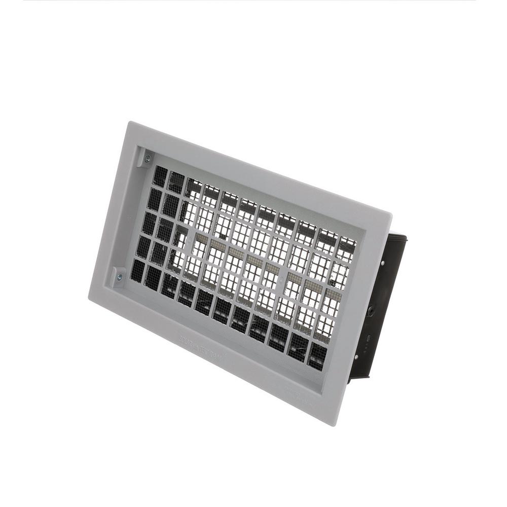 16 in. x 8 in. Automatic Foundation Vent in Gray (Carton of 10) - Super Arbor