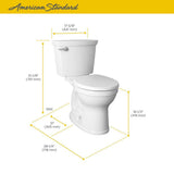 Champion 4 Max Tall Height 2-piece 1.28 GPF Single Flush Round Front Toilet in White with Slow Close Seat - Super Arbor