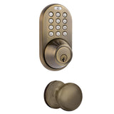 Satin Nickel Keyless Entry Deadbolt and Lever Handle Door Lock Combo Pack with Electronic Digital Keypad - Super Arbor