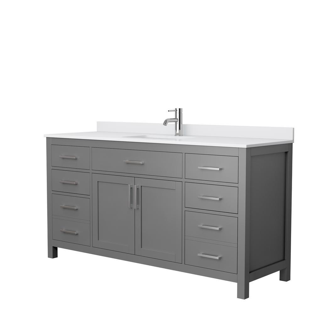 Beckett 72 in. W x 22 in. D Double Bath Vanity in White with Cultured Marble Vanity Top in Carrara with White Basins - Super Arbor