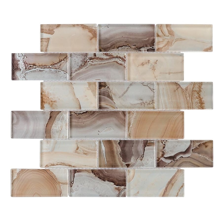 Elida Ceramica Volcanic Essence 12-in x 12-in Glossy Glass Brick Subway Wall Tile (0.95-sq. ft/ Piece)