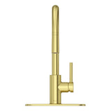 Stellen Single-Handle Pull-Down Sprayer Kitchen Faucet in Brushed Gold - Super Arbor