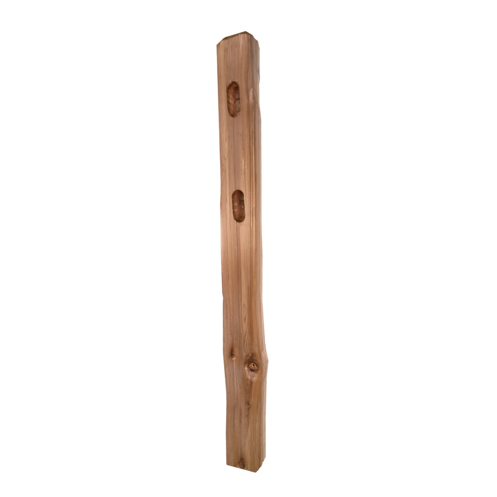 3-1/2-in x 4-ft Western Red Cedar Split Rail End Wood Fence Post