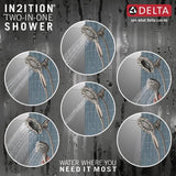 Delta Linden Stainless 1-Handle Bathtub and Shower Faucet, In2ition Two-in-One