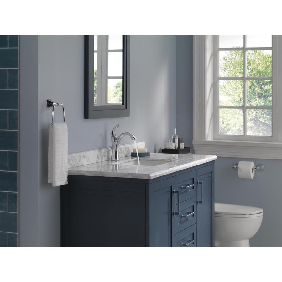 Delta Sandover Spotshield Brushed Nickel 1-Handle Single Hole WaterSense Bathroom Sink Faucet with Drain and Deck Plate - Super Arbor