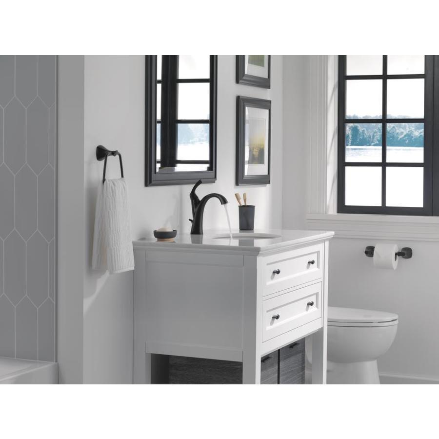 Delta Sandover Spotshield Brushed Nickel 1-Handle Single Hole WaterSense Bathroom Sink Faucet with Drain and Deck Plate - Super Arbor