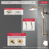 Delta 0.5-in Matte Black Shower Arm with Diverter - Super Arbor