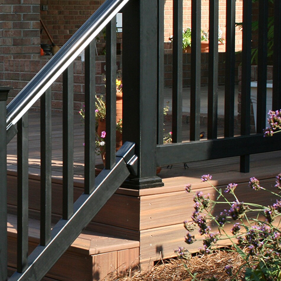 Fiberon 4-in x 4-in Midnight Black PVC Deck Post Base Trim