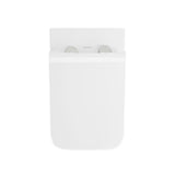 0.8/1.28 GPF Concorde Wall Hung Square Dual Flush Elongated Toilet Bowl in White