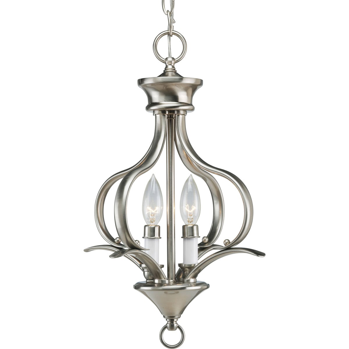 Progress Lighting Trinity 2-Light Brushed Nickel Transitional Chandelier