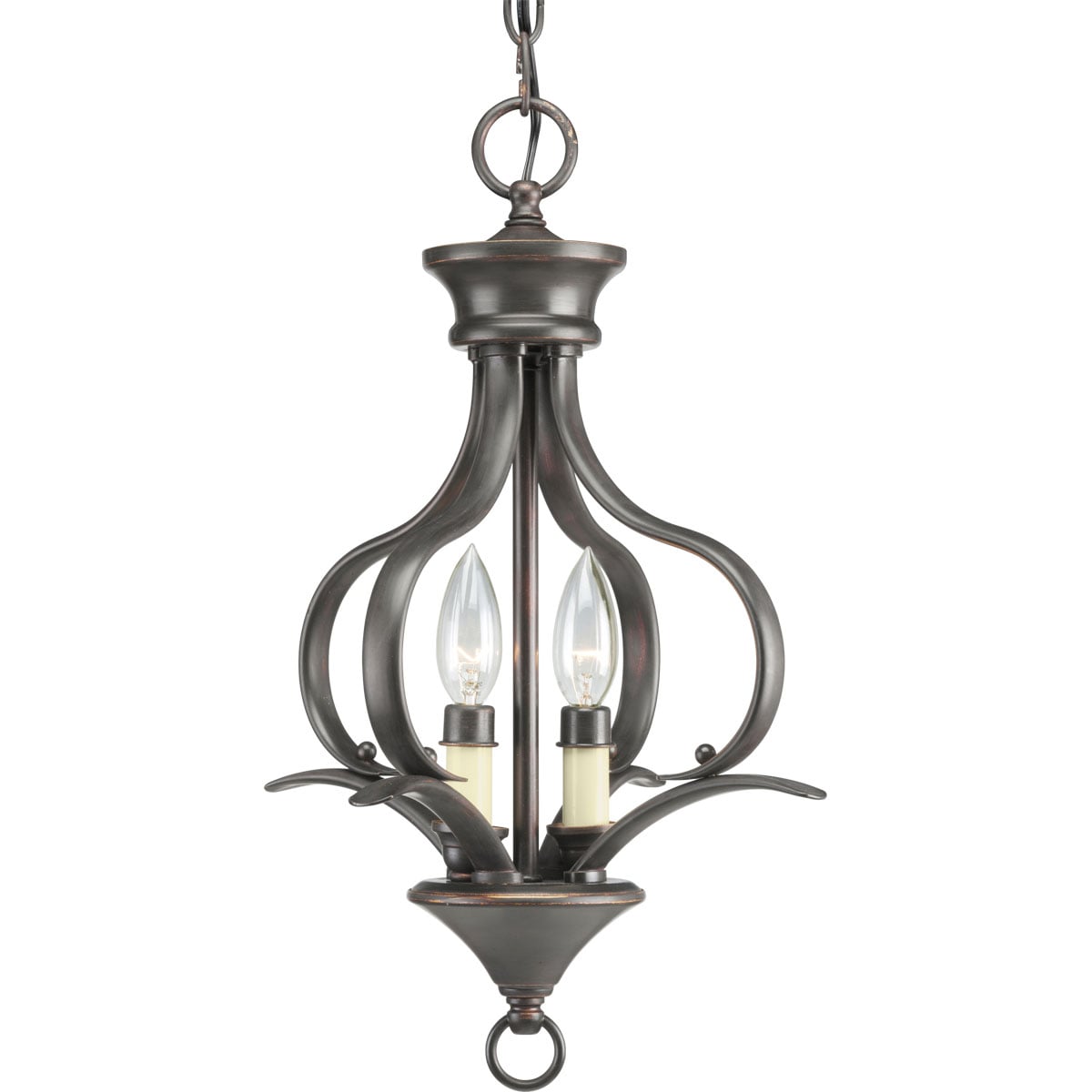 Progress Lighting Trinity 2-Light Antique Bronze Transitional Chandelier
