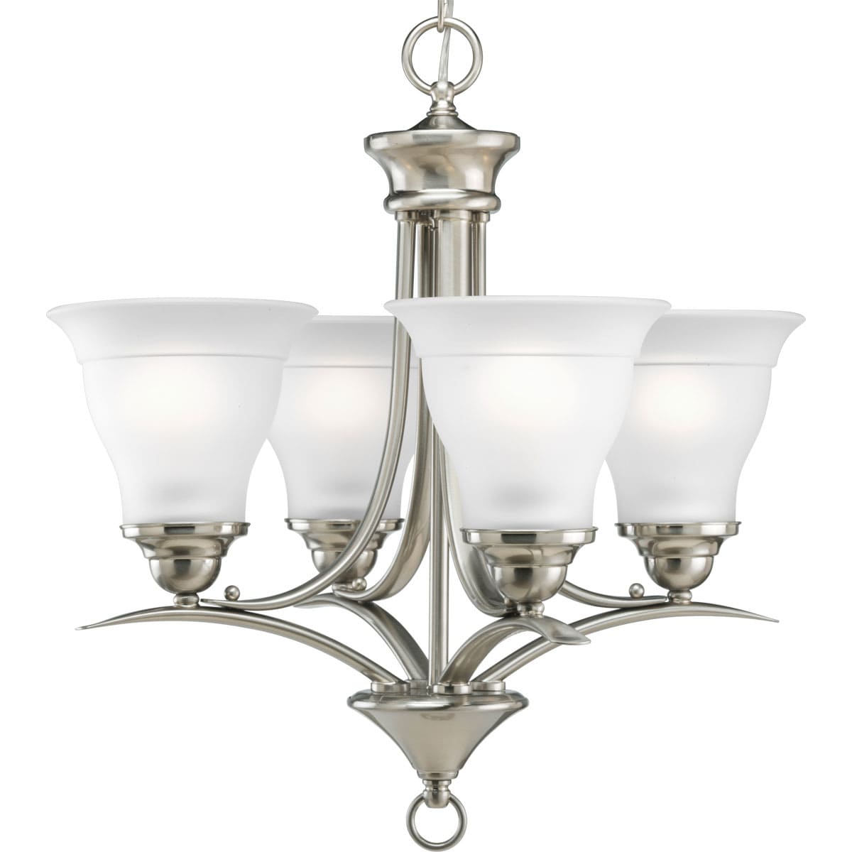 Progress Lighting Trinity 4-Light Brushed Nickel Transitional Chandelier
