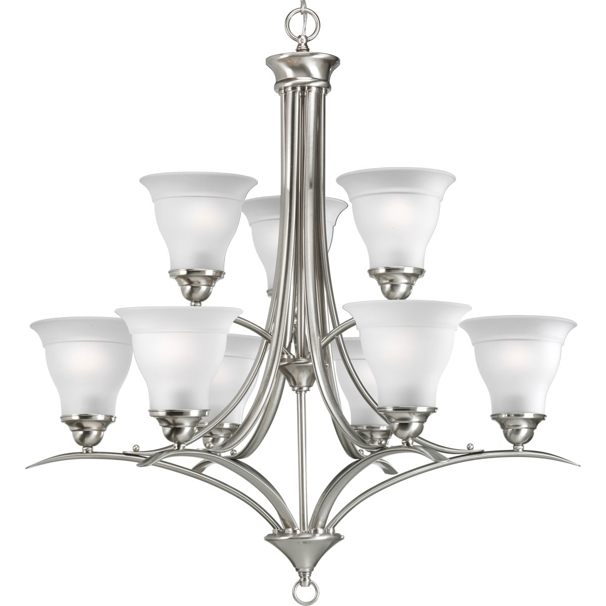 Progress Lighting Trinity 9-Light Brushed Nickel Transitional Chandelier