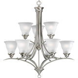 Progress Lighting Trinity 9-Light Brushed Nickel Transitional Chandelier