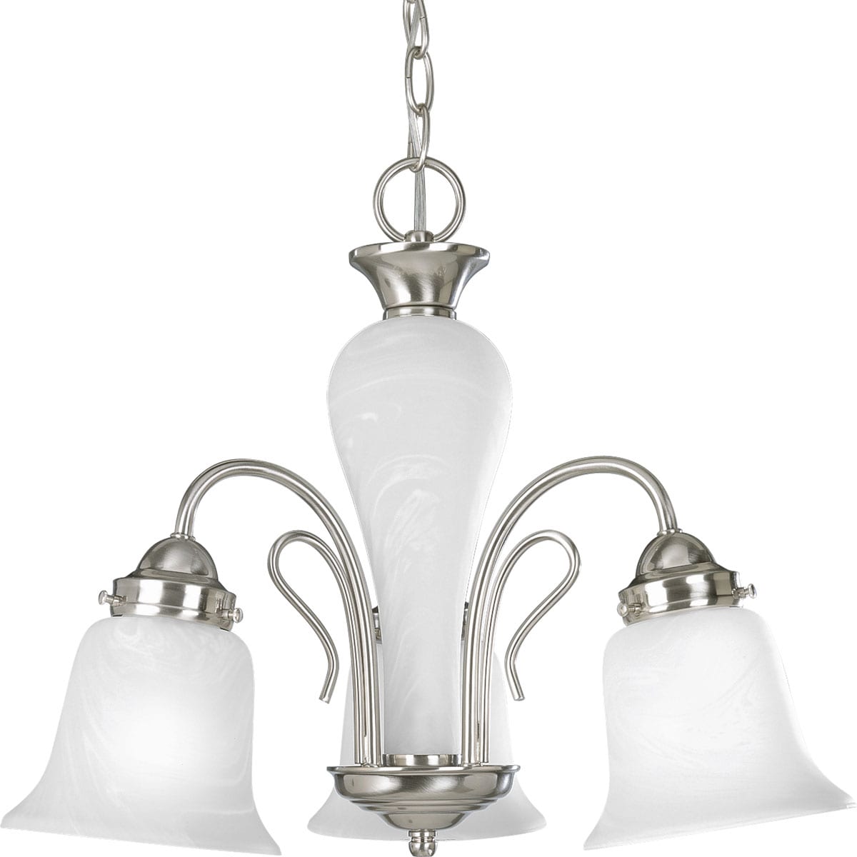 Progress Lighting Bedford 3-Light Brushed Nickel Transitional Chandelier