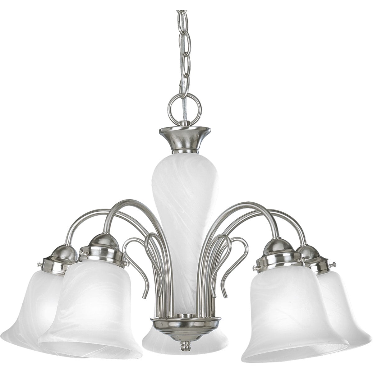 Progress Lighting Bedford 5-Light Brushed Nickel Transitional Chandelier
