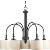 Progress Lighting Clayton 5-Light Brown Farmhouse Chandelier