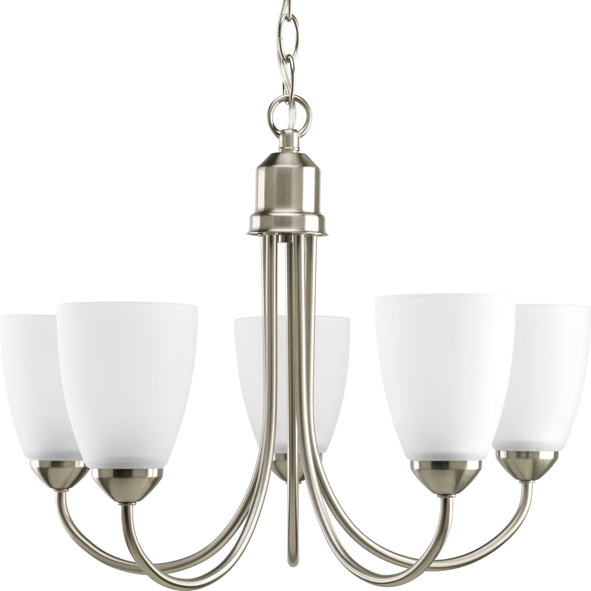 Progress Lighting Gather 5-Light Brushed Nickel Traditional Chandelier