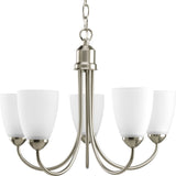 Progress Lighting Gather 5-Light Brushed Nickel Traditional Chandelier