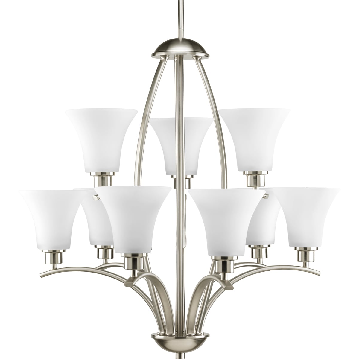 Progress Lighting Joy 9-Light Brushed Nickel Traditional Chandelier
