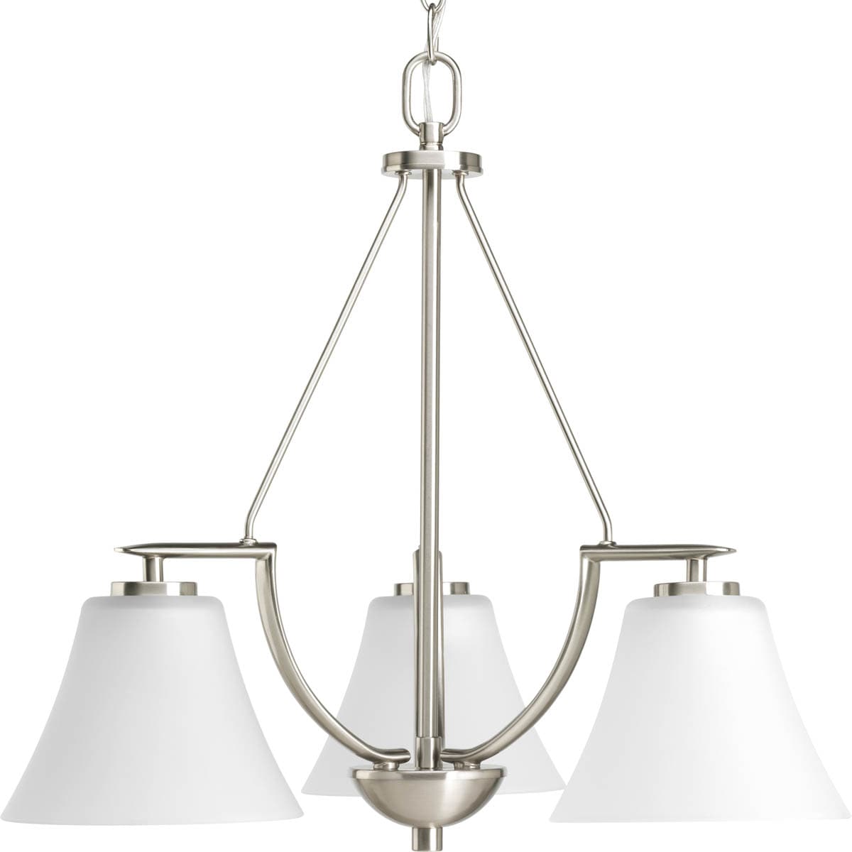 Progress Lighting Bravo 3-Light Brushed Nickel Transitional Chandelier