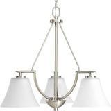 Progress Lighting Bravo 3-Light Brushed Nickel Transitional Chandelier