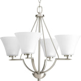 Progress Lighting Bravo 4-Light Brushed Nickel Transitional Chandelier