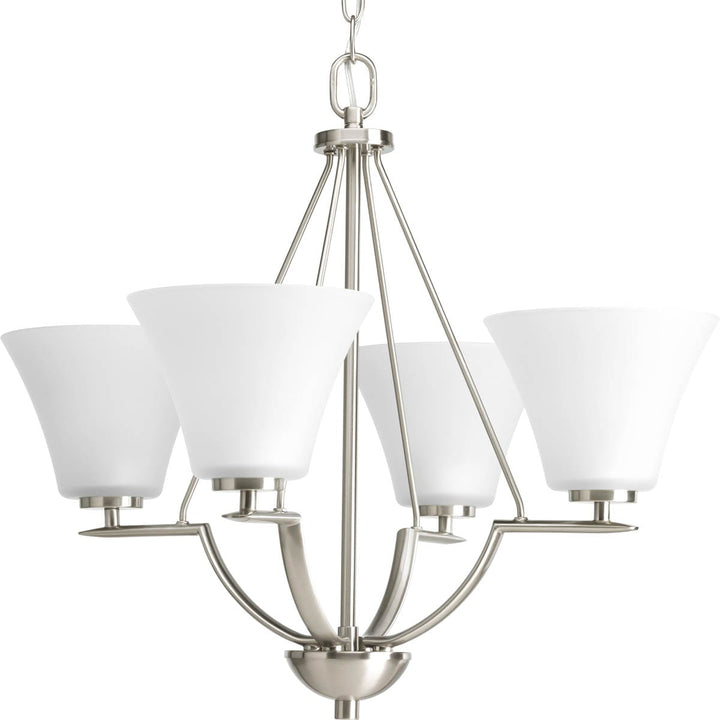 Progress Lighting Bravo 4-Light Brushed Nickel Transitional Chandelier
