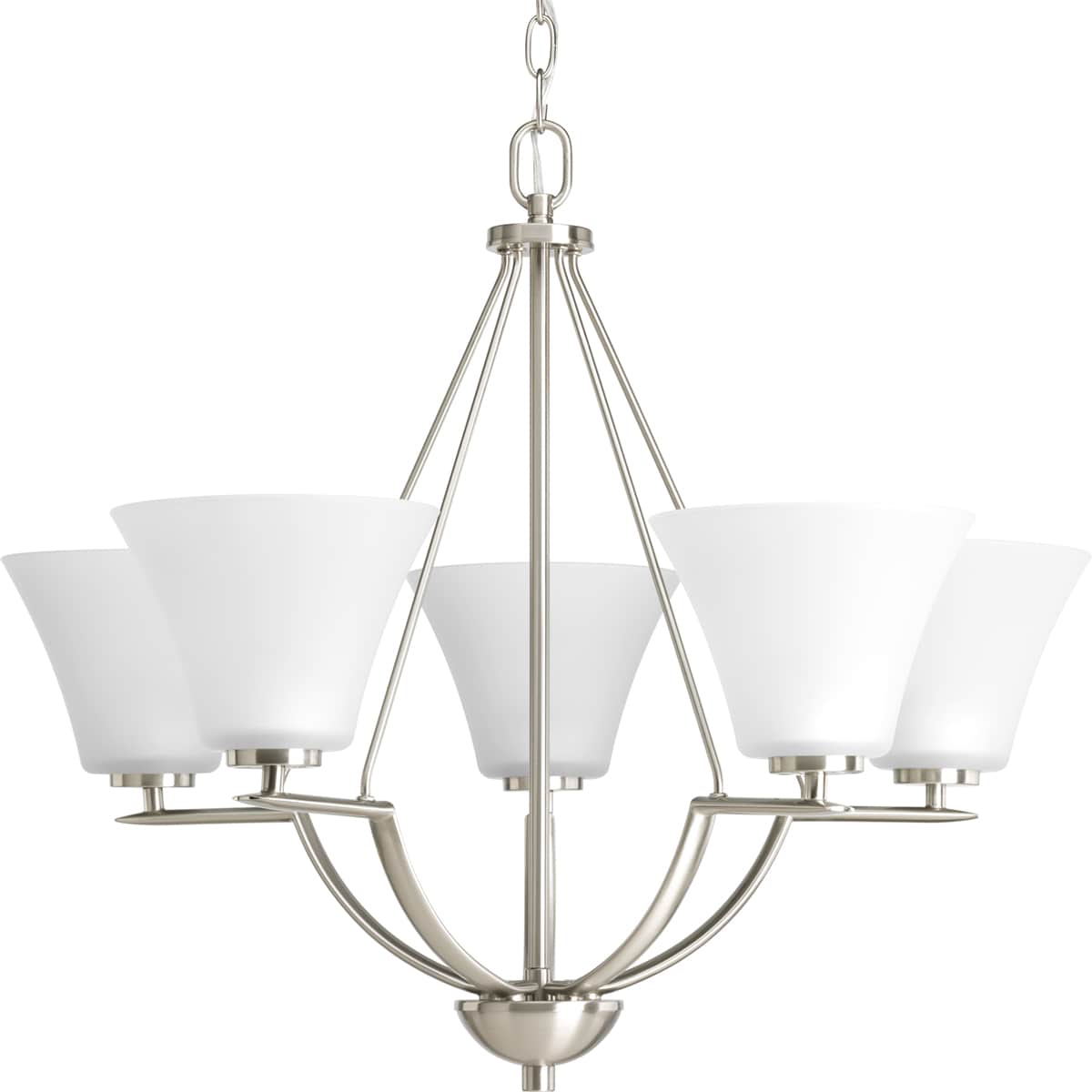 Progress Lighting Bravo 5-Light Brushed Nickel Transitional Chandelier