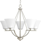 Progress Lighting Bravo 5-Light Brushed Nickel Transitional Chandelier