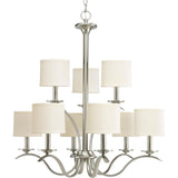 Progress Lighting Inspire 9-Light Brushed Nickel Transitional Chandelier