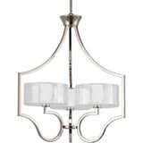 Progress Lighting Caress 3-Light Polished Nickel Modern/Contemporary Chandelier
