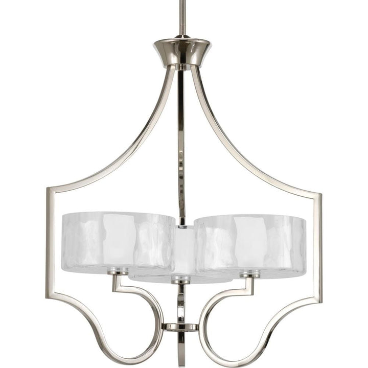 Progress Lighting Caress 3-Light Polished Nickel Modern/Contemporary Chandelier