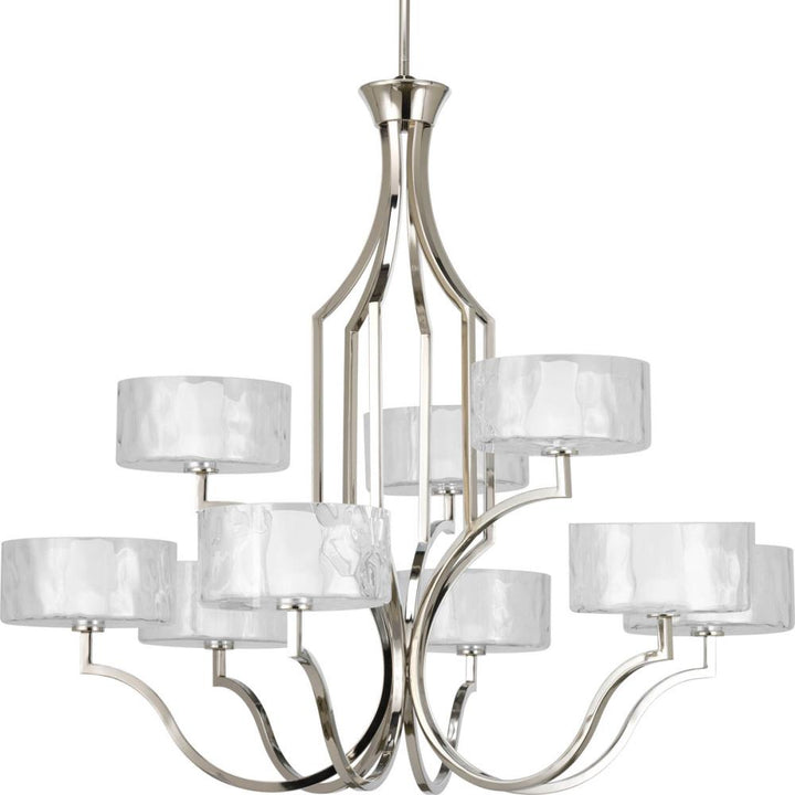 Progress Lighting Caress 9-Light Polished Nickel Modern/Contemporary Chandelier