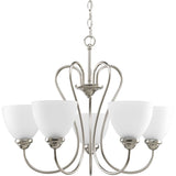 Progress Lighting Heart 5-Light Brushed Nickel Transitional Chandelier