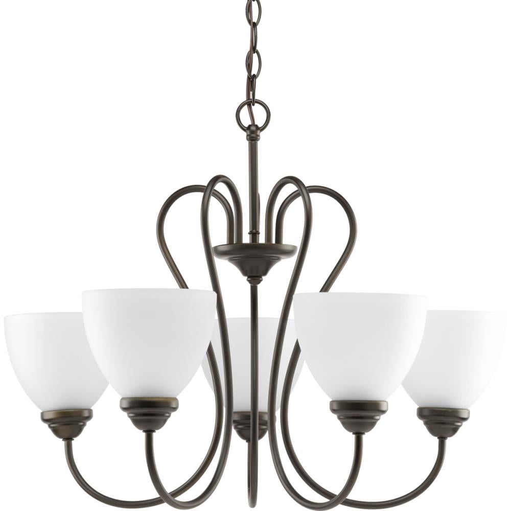 Progress Lighting Heart 5-Light Antique Bronze Transitional Chandelier