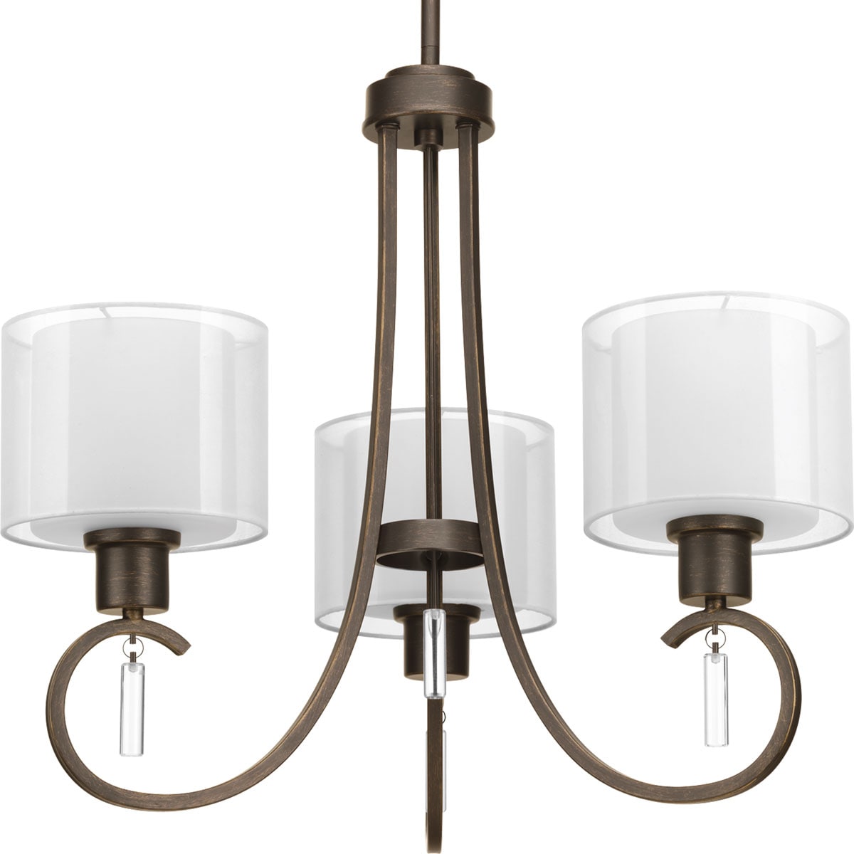 Progress Lighting Invite 3-Light Antique Bronze Transitional Chandelier