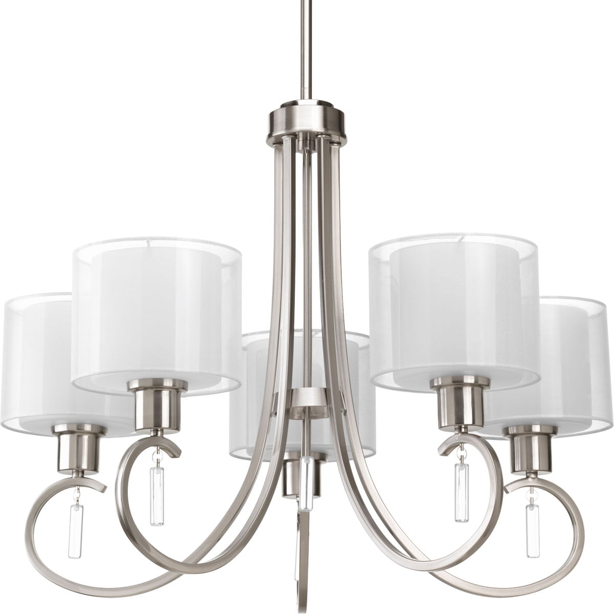 Progress Lighting Invite 5-Light Brushed Nickel Transitional Chandelier