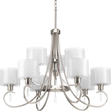 Progress Lighting Invite 9-Light Brushed Nickel Transitional Chandelier